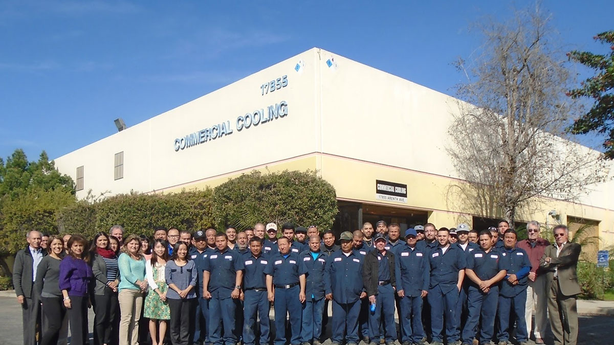 Outside view of the commercial cooling facility